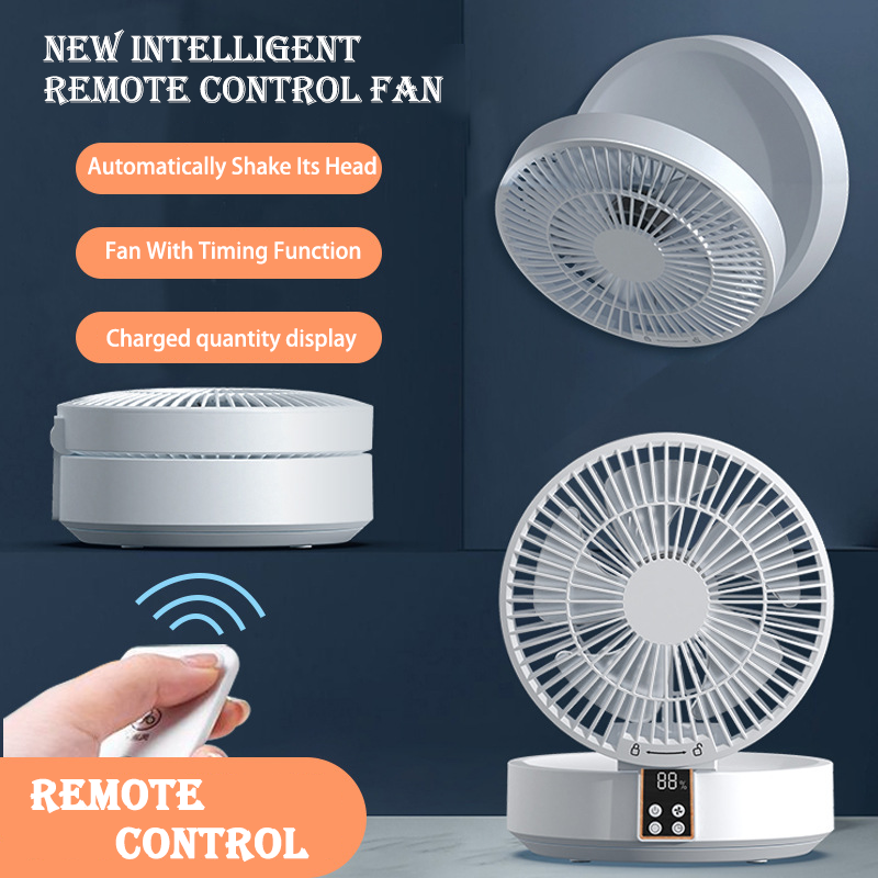 Compact Remote Ceiling Fan with USB Charging And Adjustable LED Light