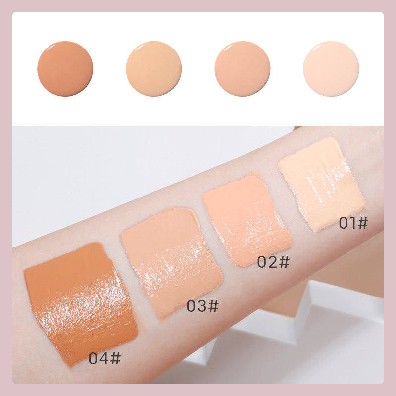 4 colors Lightweight Foundation Concealer Cream With Makeup Sponge 