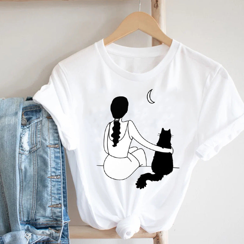 Summer New Trend Cartoon Printed T-shirt