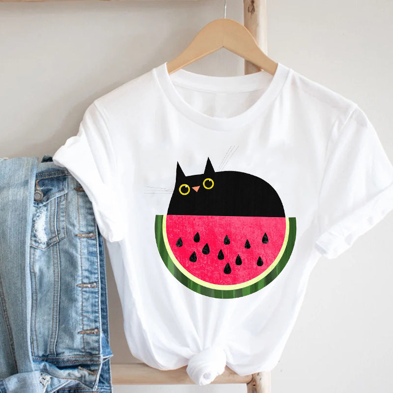 Summer New Trend Cartoon Printed T-shirt